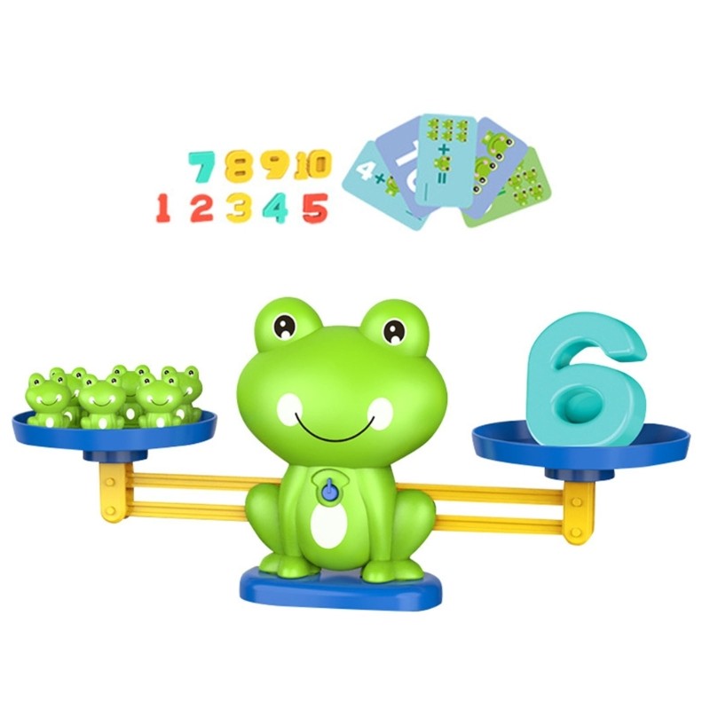 ℜ-ℜ Interactive Math Learning Toy Frogs Balance Scale For Preschoolers ...