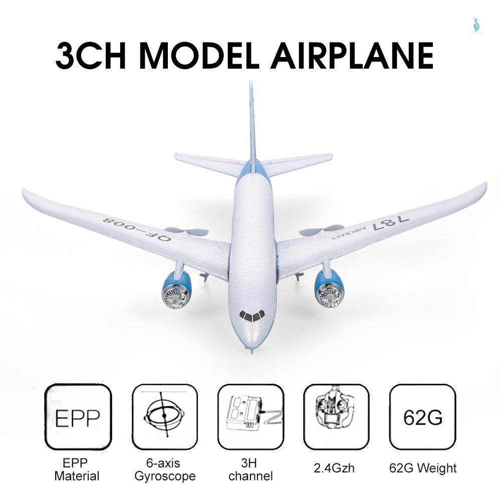 QF008 Boeing 787 Airplane Miniature Model Plane 3CH 2.4G Remote Control ...