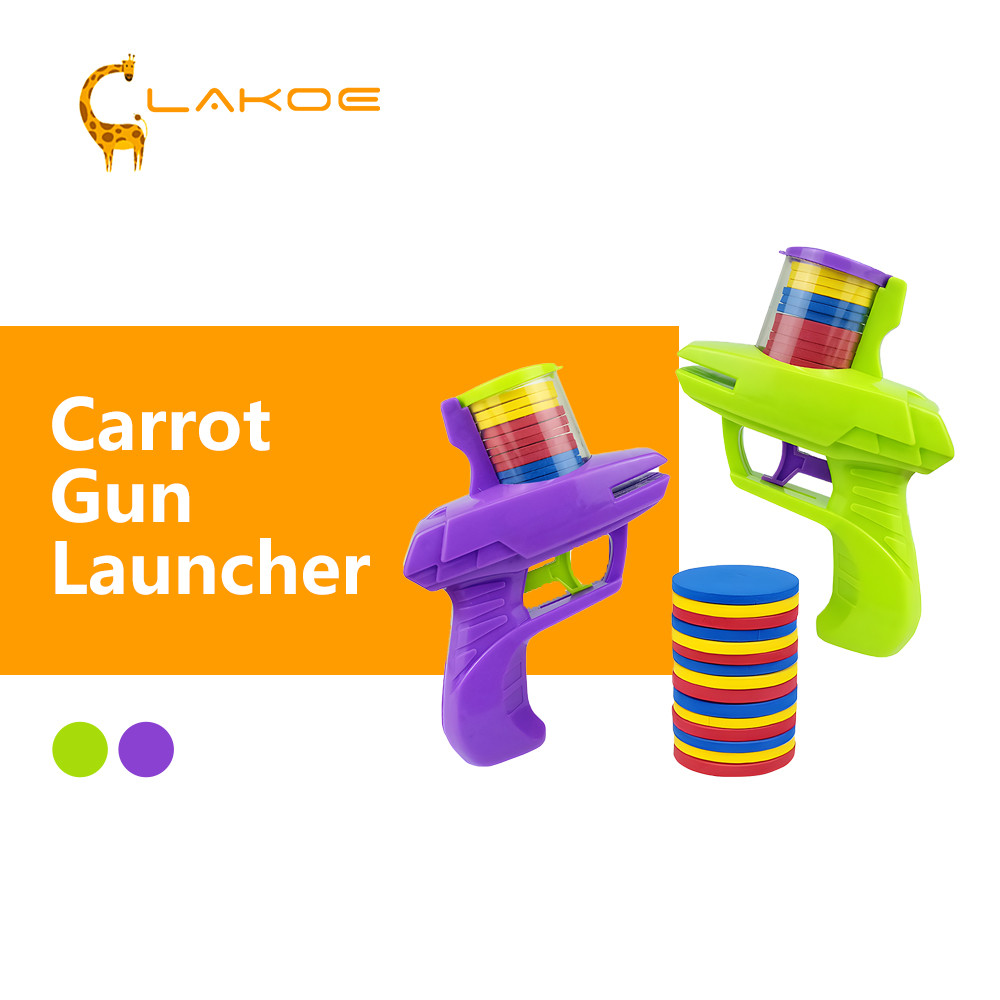 Lakoe Flying Disc Launcher Disc Gun EVA Safety Carrot Gun Creative ...