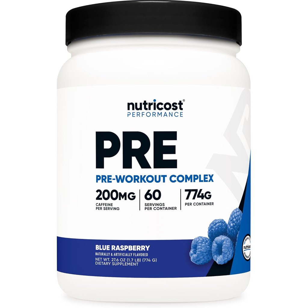 Nutricost Pre-Workout Complex Powder (60 Servings, Blue Raspberry ...