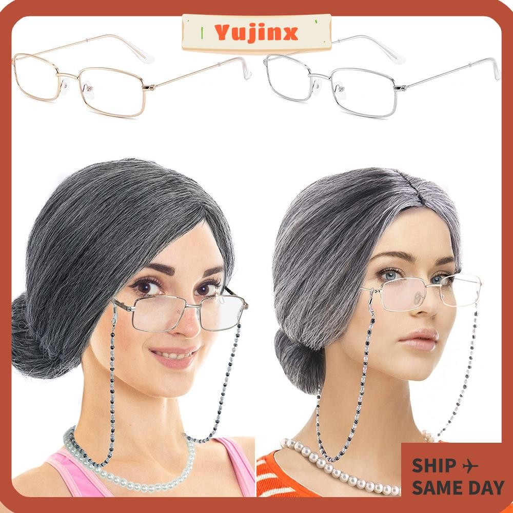 YUJINX Old Person Costume Glasses Novelty Costume Accessories 100th Day ...
