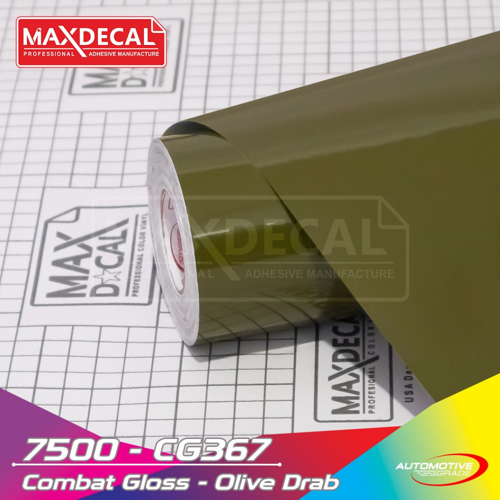 Maxdecal 7500 CG367 Combat Gloss Olive Drab Sticker per meter | Shopee ...