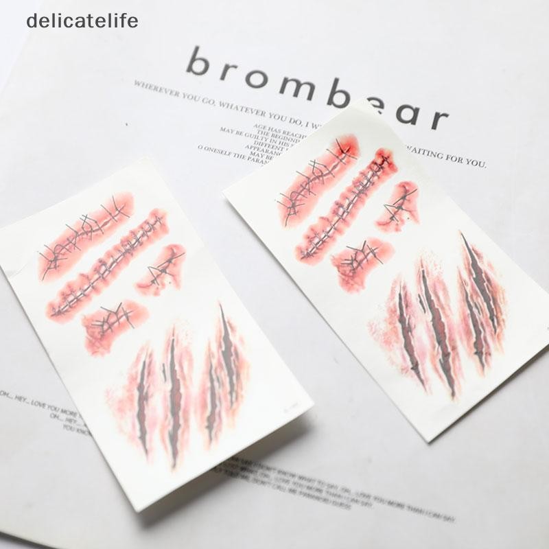 delicatelife Luminous Tattoo Stickers Temporary Waterproof Halloween ...