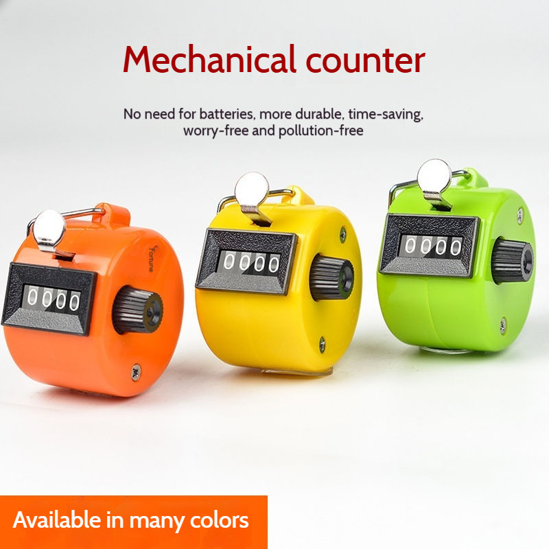 Colorful Plastic Clicker Counter Hand Tally 4 Digit Mechanical Palm ...