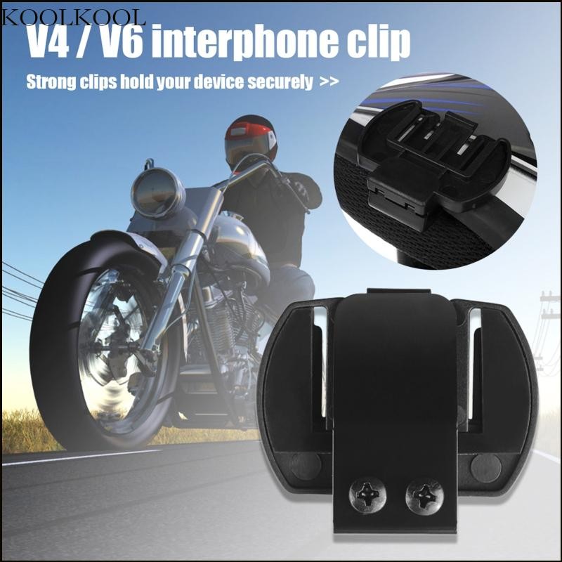 KOOK Motorcycle Bluetooth-compatible Helmet Intercom Clip Mounting ...