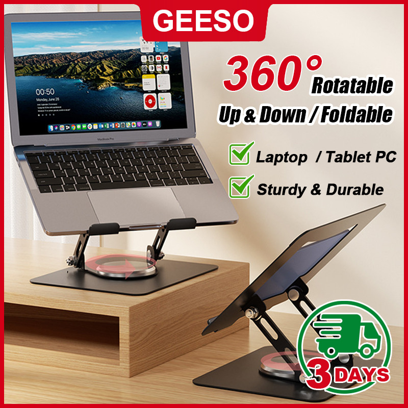 GEESO 360° Rotating Laptop Stand Foldable Laptop Stand Height ...