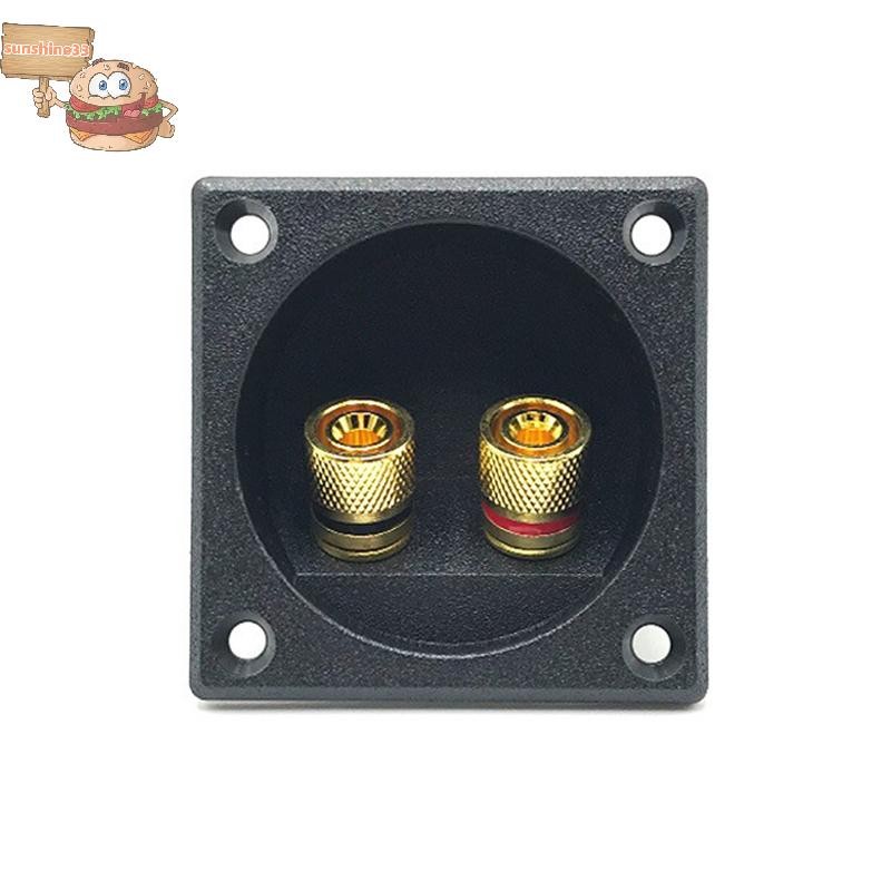 Round Recessed Connector Plate Round Recessed Speaker Terminal Plate - Binding Post Connector For Subwoofer Or Speaker Box Klipsch Home Speakers And Subwoofers