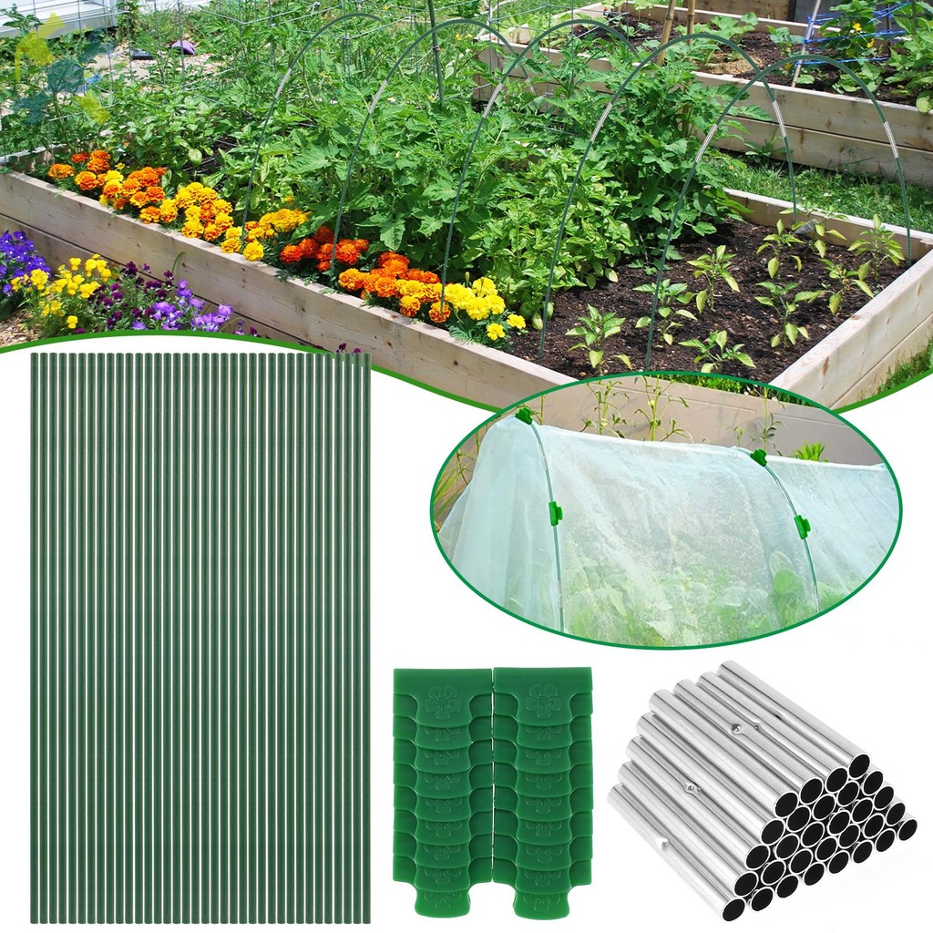 Greenhouse Hoops Frame Tunnel Kit 17 Inches Long Detachable Garden ...