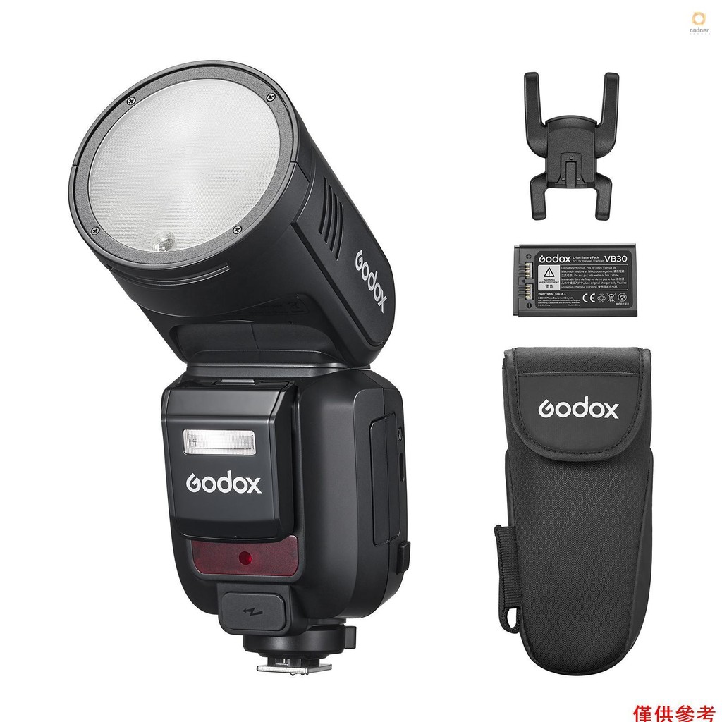 Ado)Godox V100 2.4G Wireless Camera Flash Round Head On-Camera Flash ...