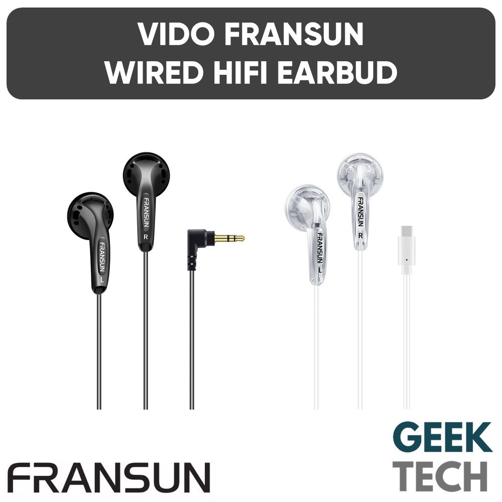 VIDO FRANSUN 3.5mm Type-C Gen 1 Pro Earphone Wired HIFI Earbud IEM ...