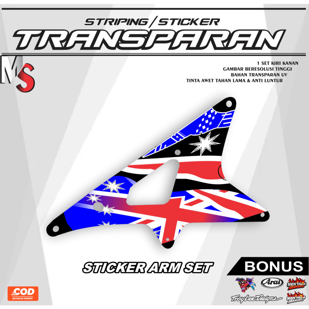 STICKER ARM VARIO KZR/GEN 1/2 DESIGN ARAI 08 COOL STICKERS | Shopee ...