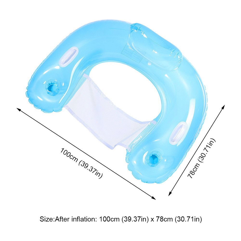 [innersetting.my] Inflatable Pool Float with Cup Holders Floating Pool ...
