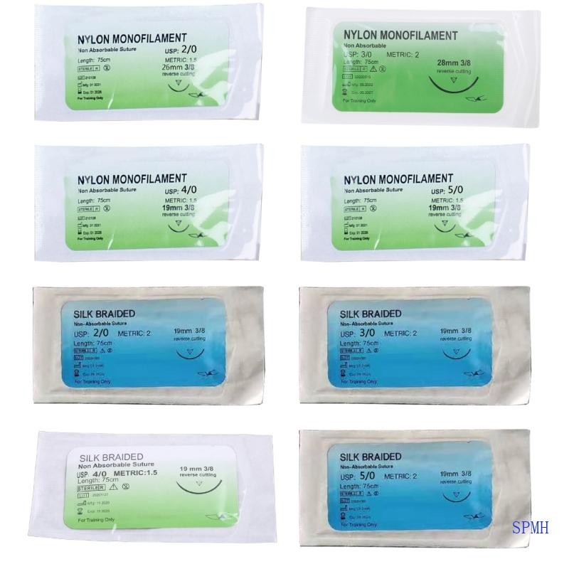 SUP 12Pcs Suture Threads with for Doctor Nurse Veterinarian Medical ...