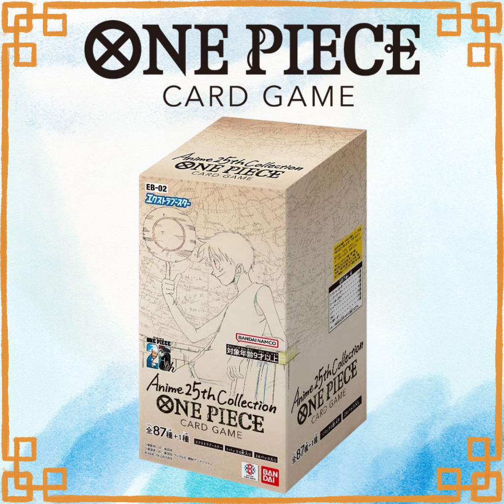 One Piece Manga Box Set One Piece EB-02 Booster Box  25th Anime  Collection, 24 Packs, Japanese Edition Extra Booster Anime 25th Collection