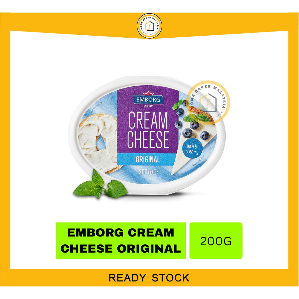 EMBORG CREAM CHEESE 200G [FREE ICE PACK] - HOME BAKER MALAYSIA | Shopee ...