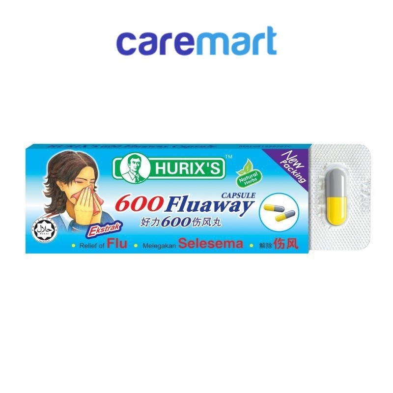 HURIX'S 600 FLUAWAY CAPSULE IMPROVED 9'S (EXP: 01/2026) | Shopee Malaysia