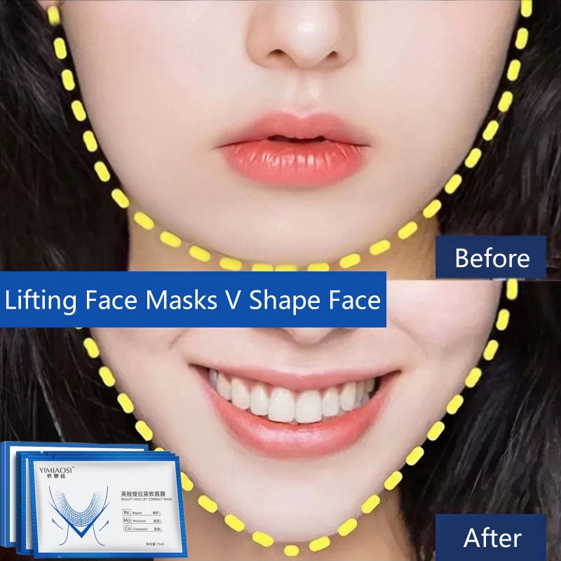 V Face Whitening Mask Lifting Firming Face-lifting Face-lifting Double ...
