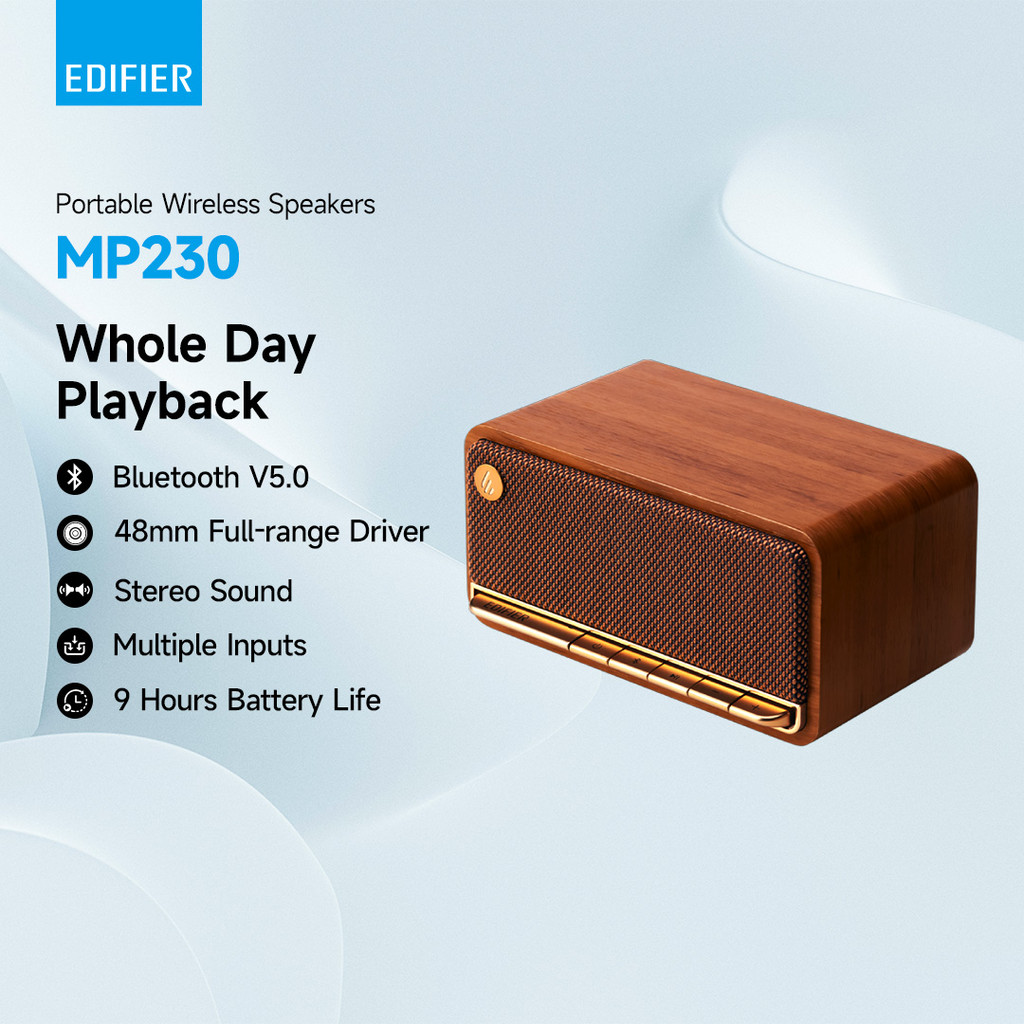 Edifier MP230 Vintage Portable Speaker - Bluetooth 5.0 | Piano Key ...