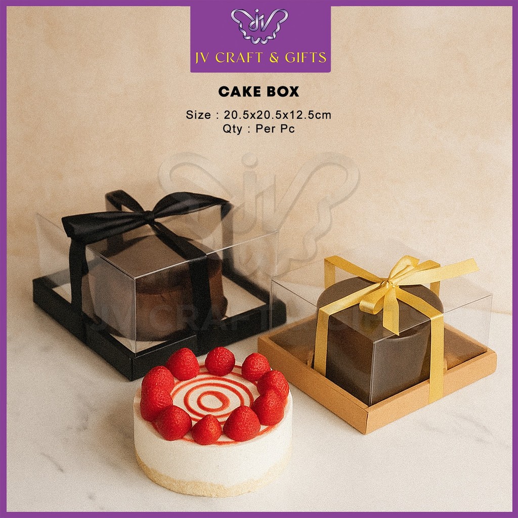 Cake Box with Ribbon / Kotak Kek dengan Riben / Kotak Hantaran ...