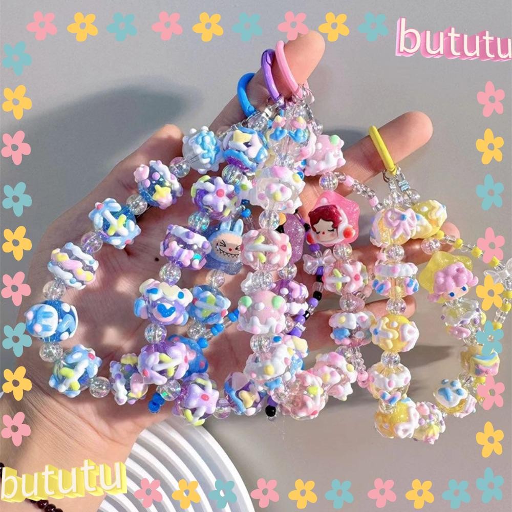 BUTUTU Beaded Key Chain, Phone Charm Rope Pendant Labubu Mobile Phone ...