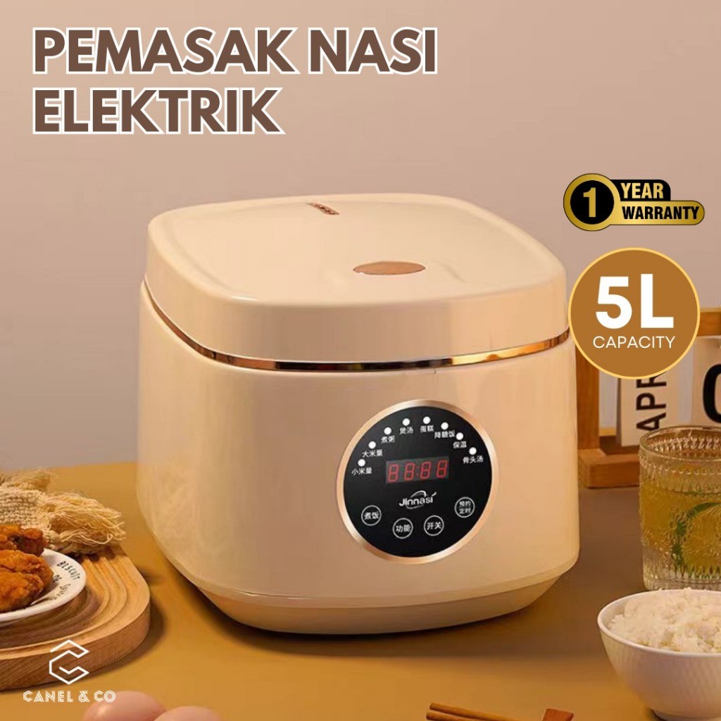 𝟏 𝐘𝐞𝐚𝐫 𝐖𝐚𝐫𝐫𝐚𝐧𝐭𝐲 5L Malaysia Plug Multifunctional Electric Rice Cooker ...
