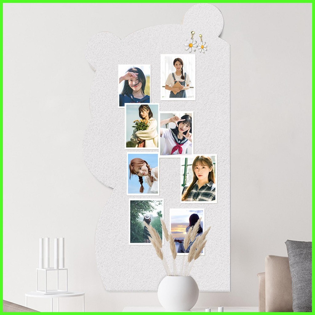 Pin Boards for Walls Bear-Shaped Push Pin Panels Felt Wall Tiles ...