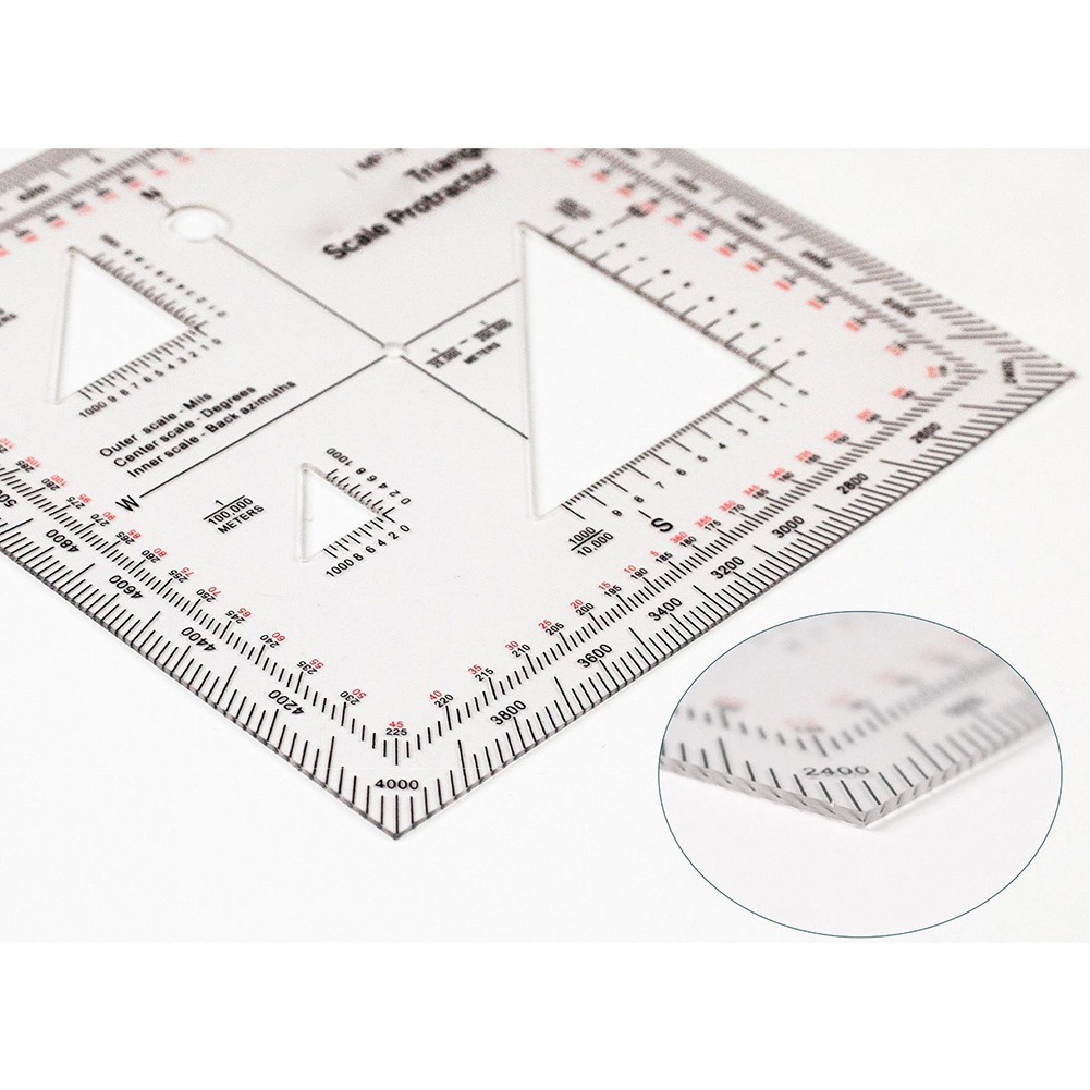 Flexible map scale and protractor for construction engineering ...