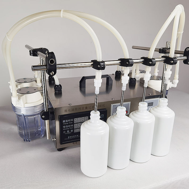 Filling Machine Small Automatic Four-Head 60W Intelligent CNC White ...
