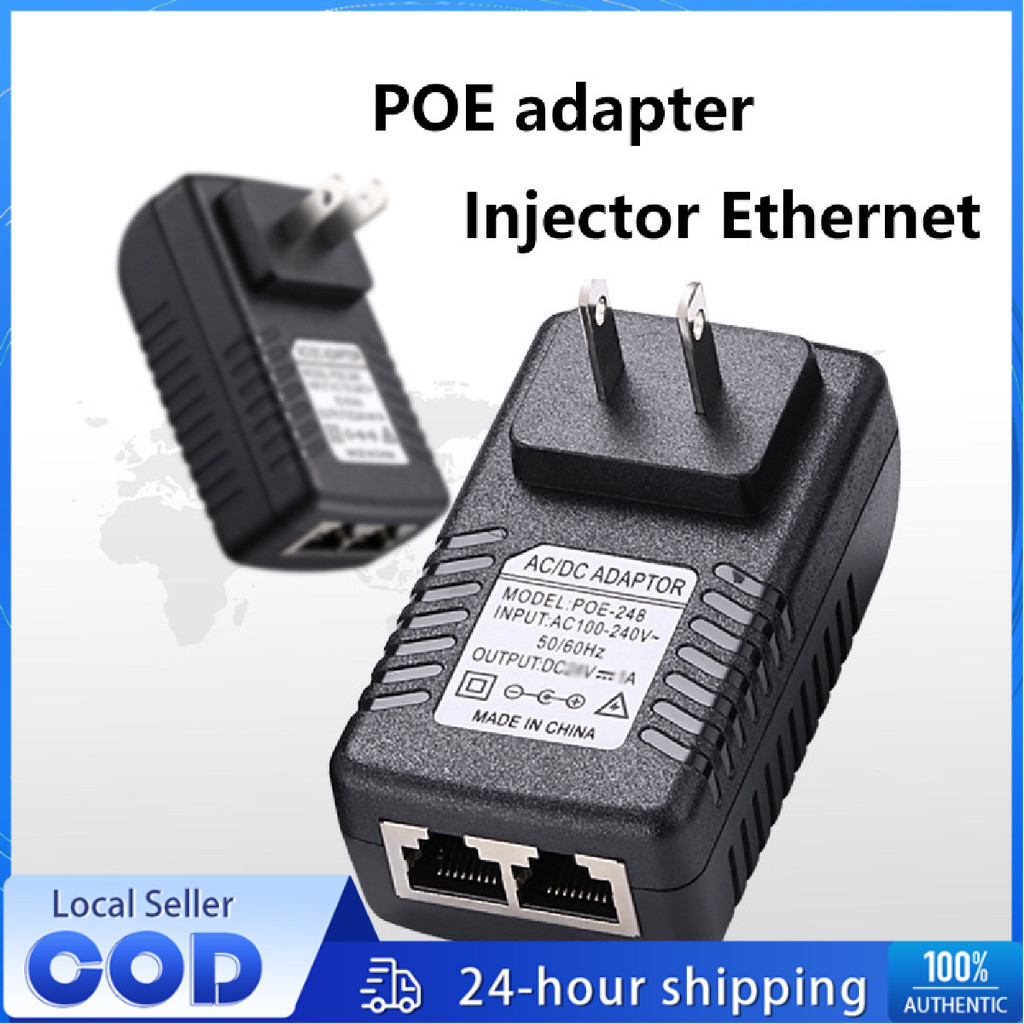 Compact POE Network Port Power Adapter AC/DC with Plug 24V1A Network ...