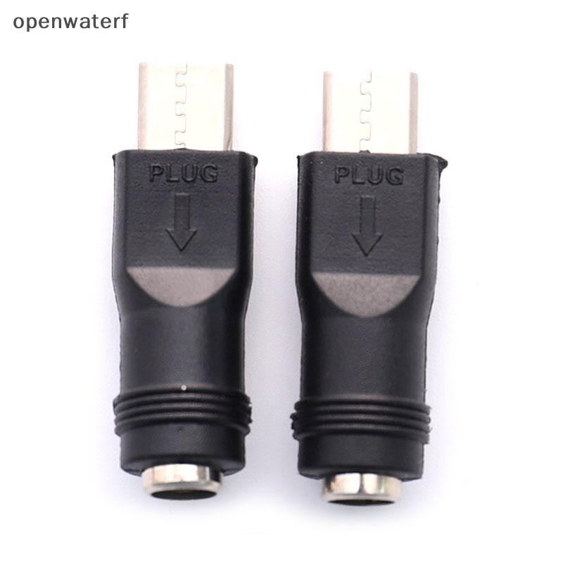5PCS Adattatore USB 2.0 Femmina A DC 5.5x2.1mm Maschio - Connettori Di Alimentazione Per Dispositivi Elettronici, Piccoli Elettrodomestici, Luci USB (Nero)