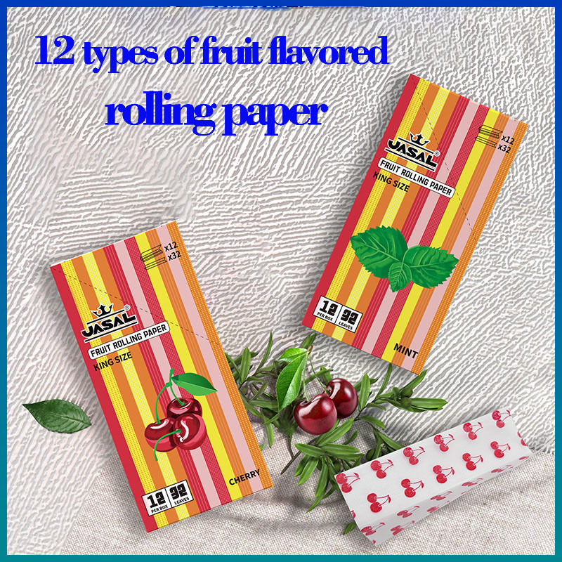 12 Types of Flavored Fruit Rolling Papers,12 Gums 384 PCS King Size ...