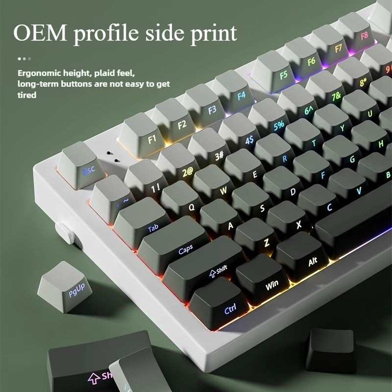 Wisteria Side Print Keycap OEM Profile Shine Through PBT Material Wear ...
