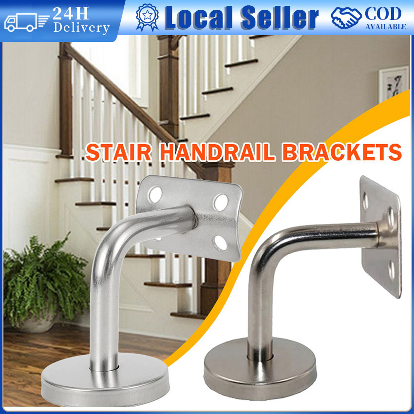 Silver Handrail Bracket Stainless Steel Wall Mounted Fixed Support for ...