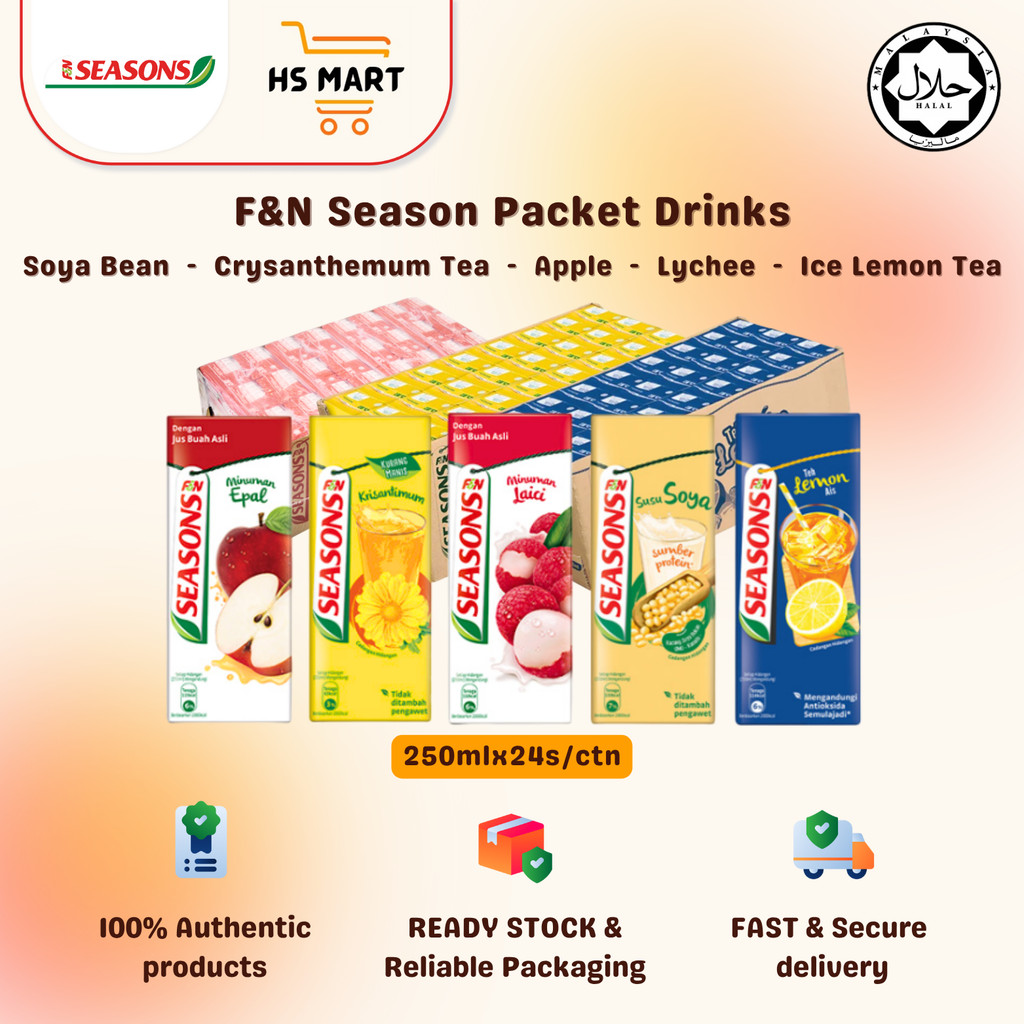 F&N Season Packet Drinks 250mlx24s/ctn | Shopee Malaysia
