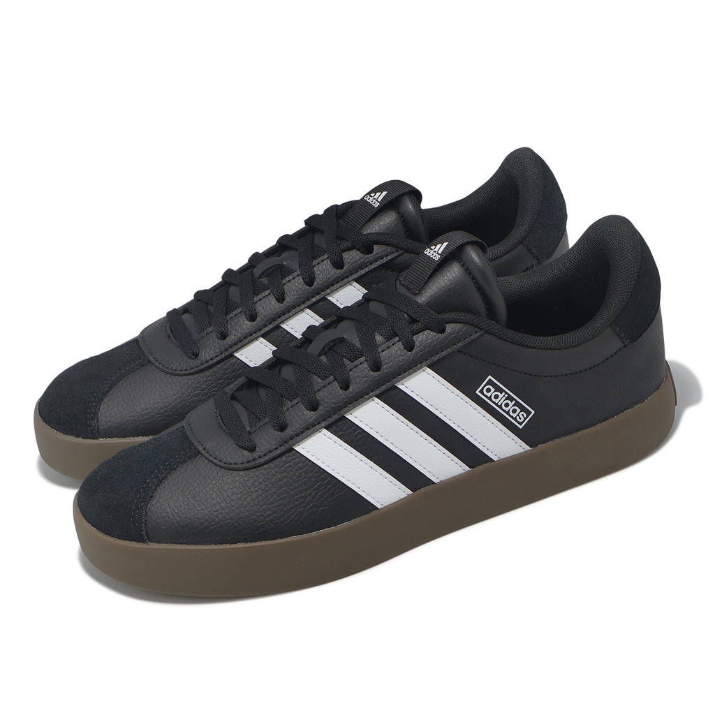 adidas Casual Shoes VL Court 3.0 Men's Black White Retro Caramel Sole ...