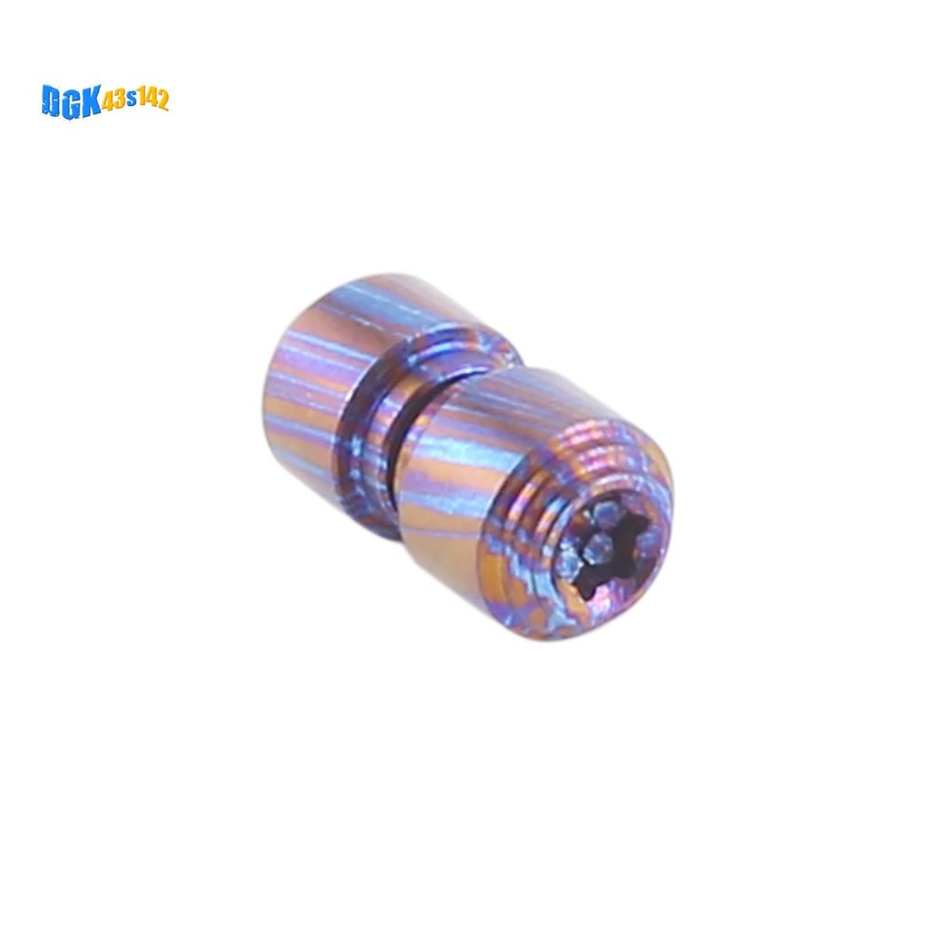 Titanium Material Roasted Blue Fold Knife Thumb Stud Push Screws Button ...