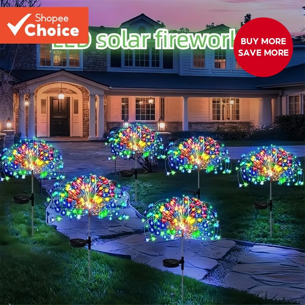 1Pack 90-200LED Solar Firework Light Waterproof Outdoor 8 Lighting ...