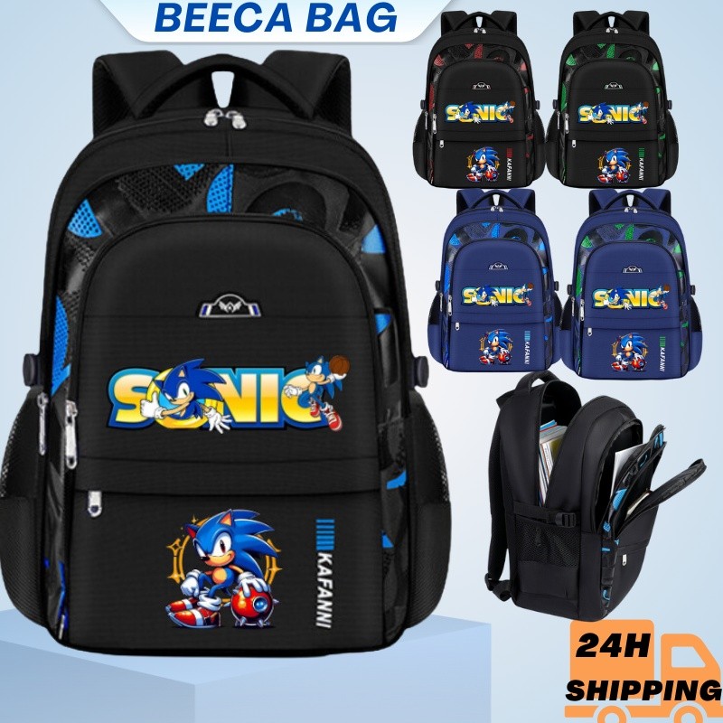 In stock)Sonic cartoon primary children school bag beg sekolah budak ...