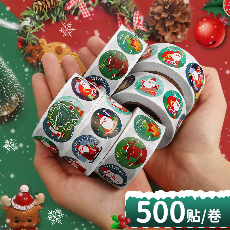 Christmas Stickers Kindergarten Children Reward Stickers Cartoon Cute ...