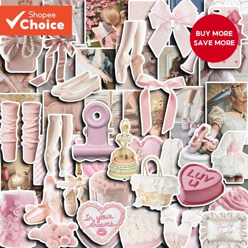 50pcs Retro Ballet Stickers Diy Computer Laptop Washi Scrapbooking ...