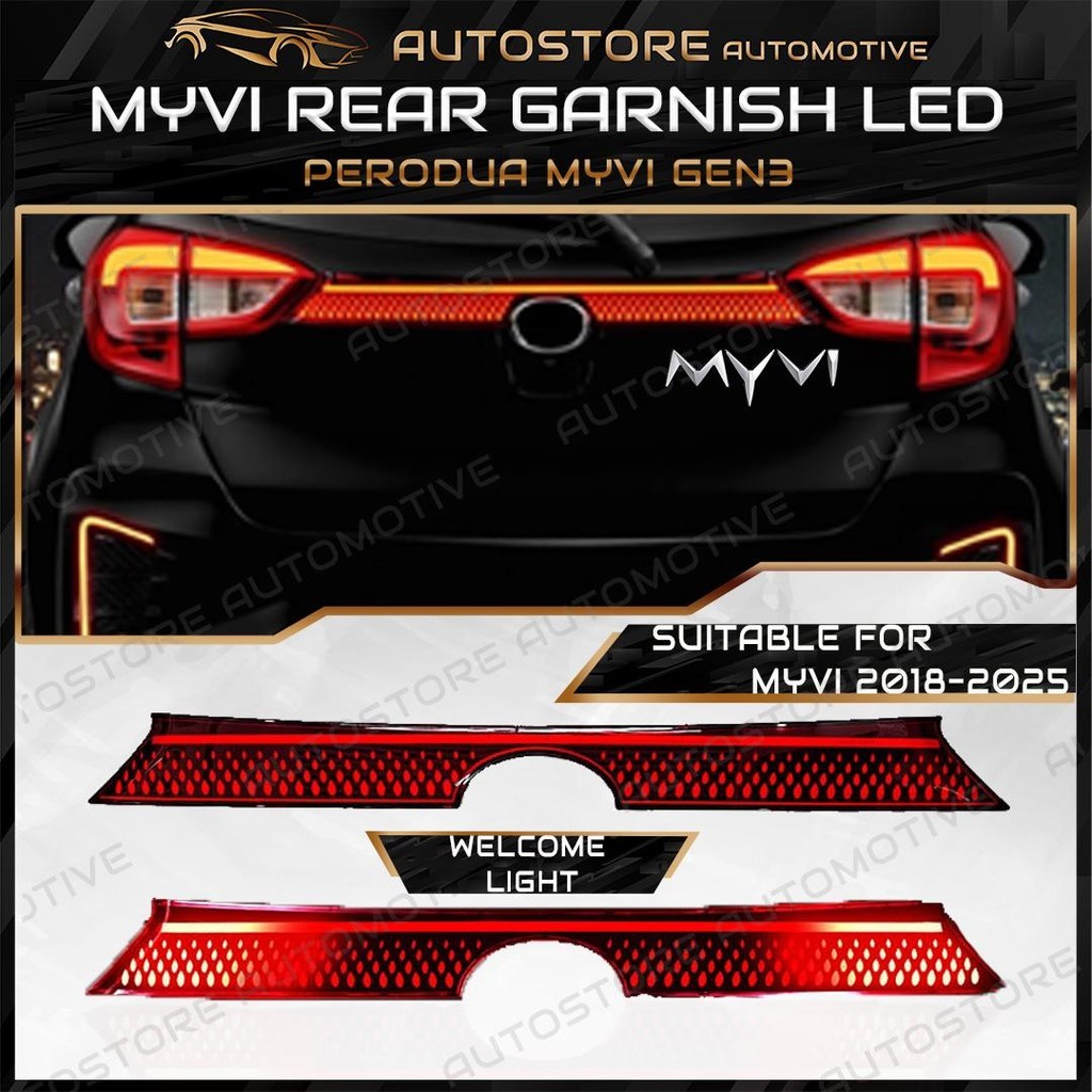 PERODUA MYVI 2018-2025 Dynamic Tail Lamp With Break light Daylight Rear ...