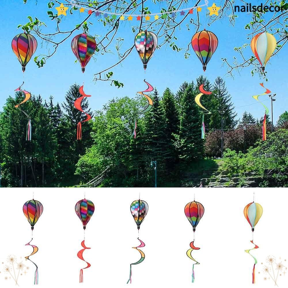 Ifundom 3-Pack Hot Air Balloon Windmill Spinners – Colorful Hanging Garden & Party Decor