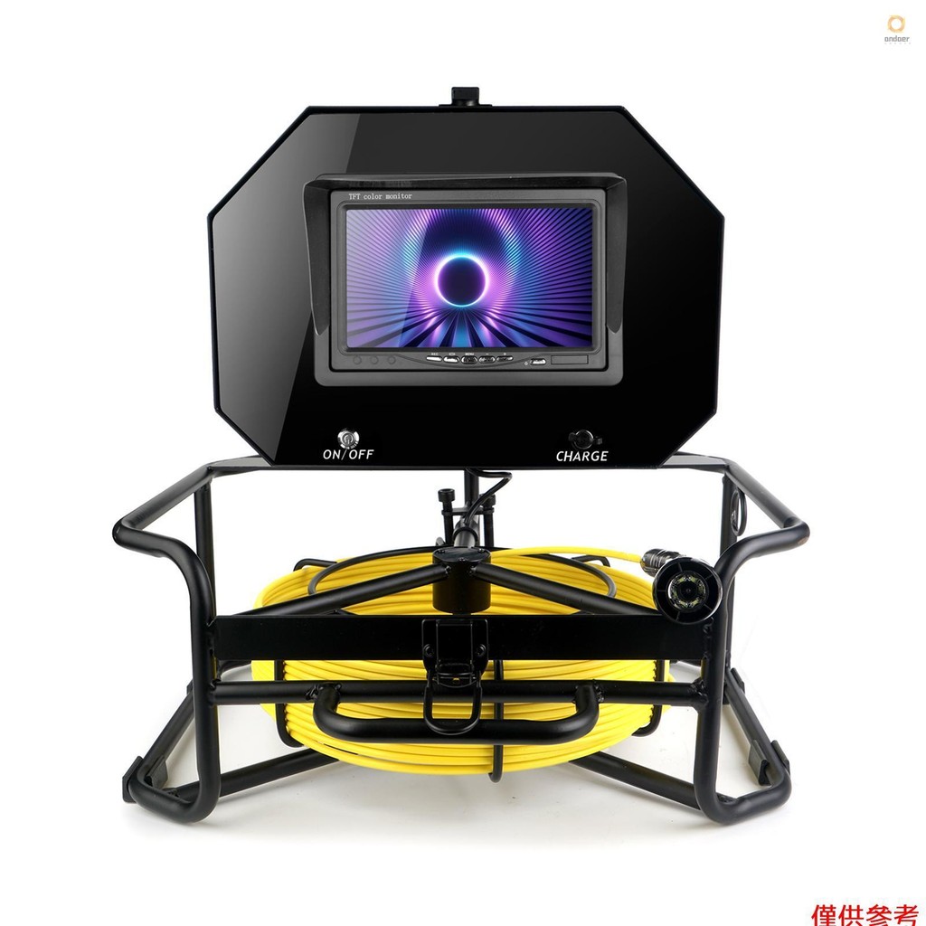 Sewer Camera Pipeline Inspection Camera with 7 Inch Monitor 8GB TF Card ...
