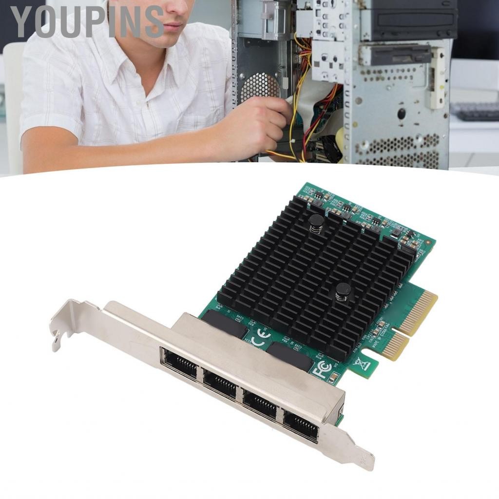 youpins-my Generic PCIe Ethernet Card Network PCI Express Adapter ...