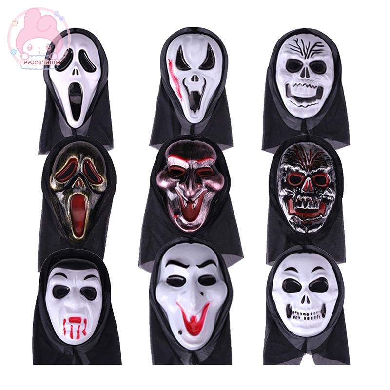 thewoodfamer Realistic Movie Scary Ghost Mask Halloween Creepy Devil ...