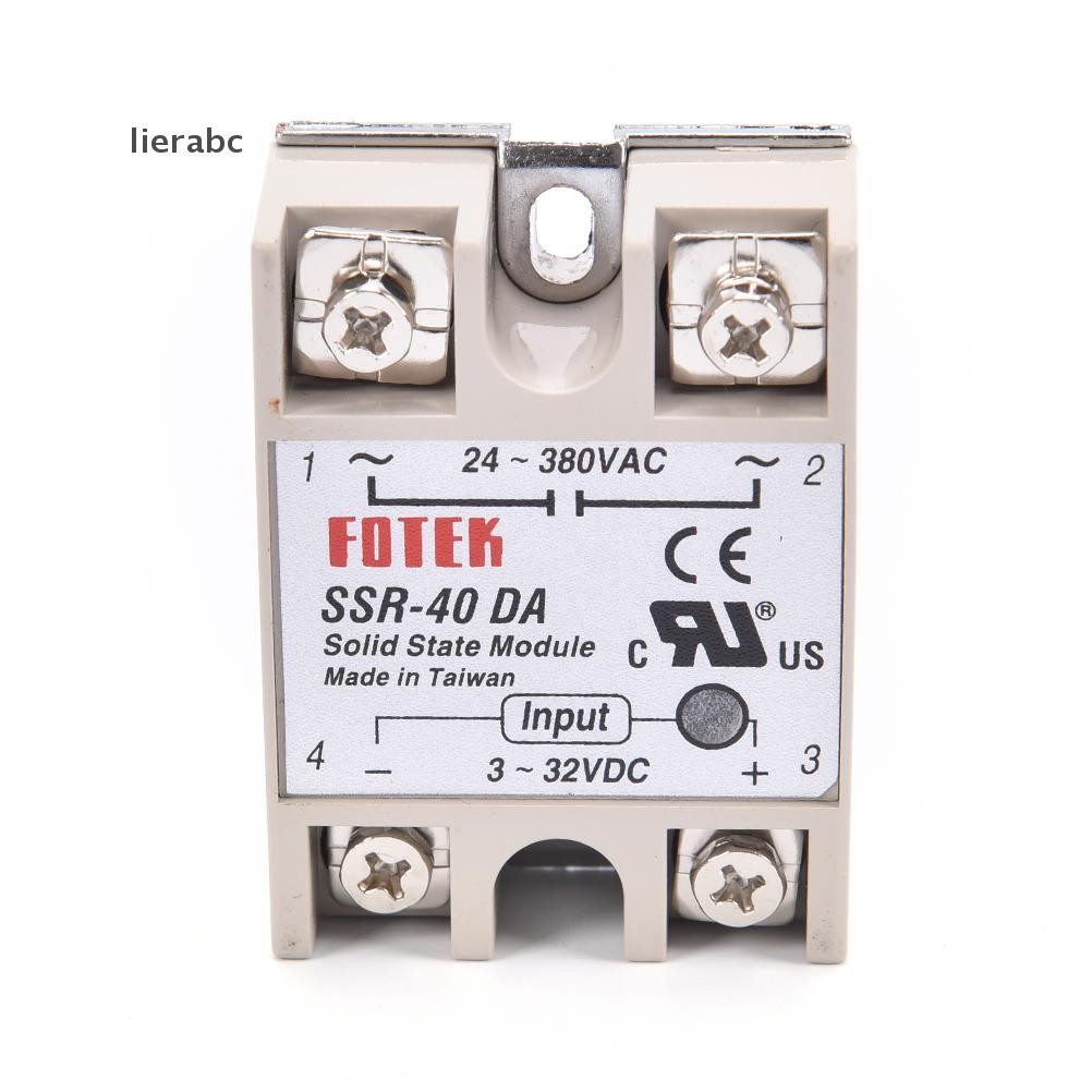 LIE Industrial Solid State Relay SSR 40A with Protective Flag SSR-40DA ...