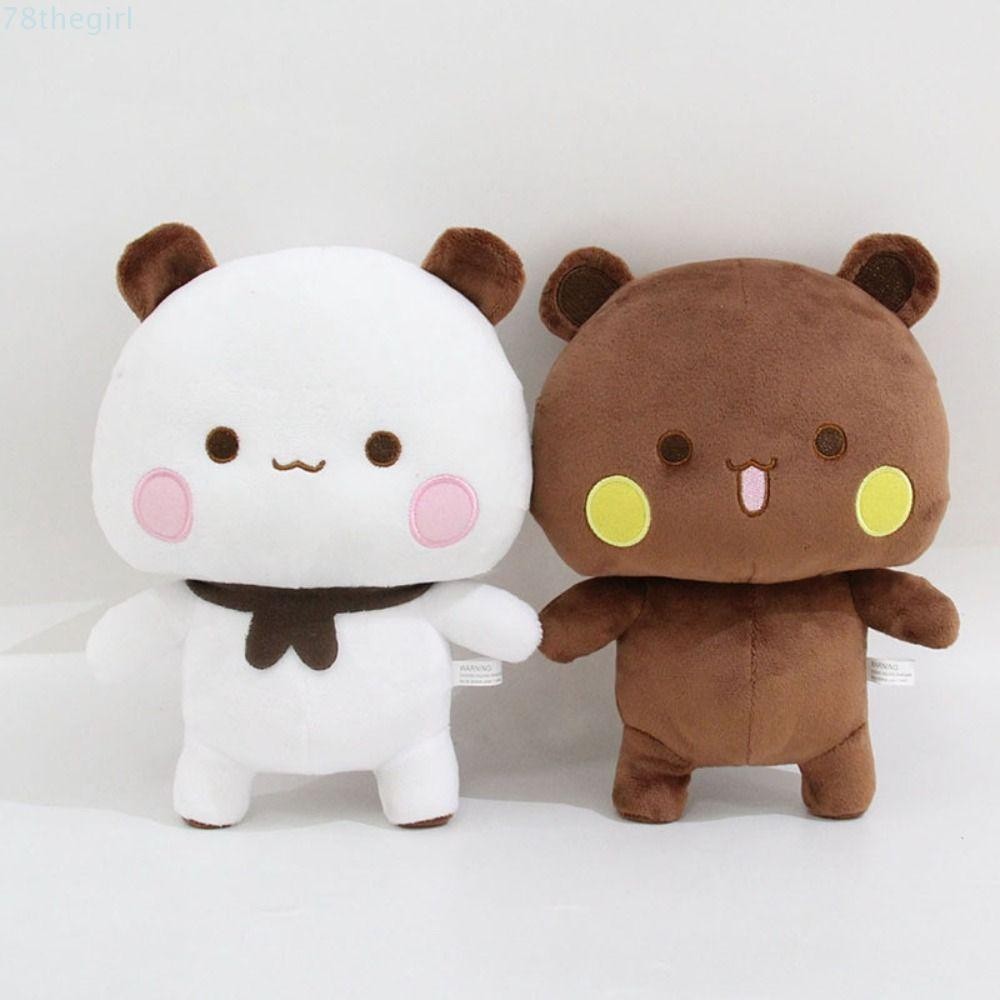 Hojalis 2 PCS Bubu Dudu Peluche Panda – Oreiller Doudou Adorable 20 Cm, Cadeau Enfant Fille Garçon Anniversaire