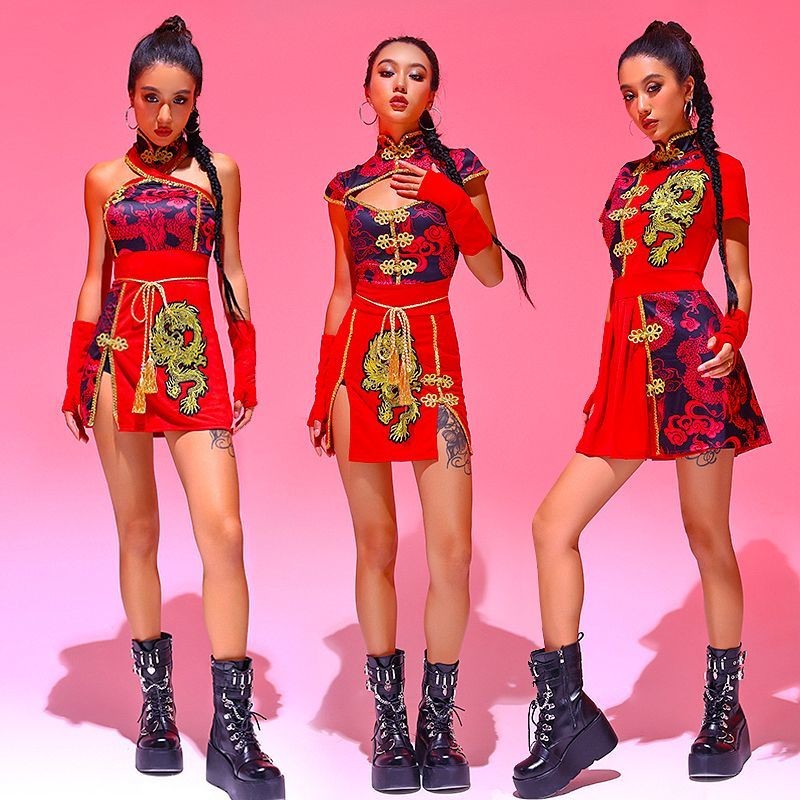 Dance Female Suit Playing Songs Costume Clothes Jazz Dance Suit Female ...