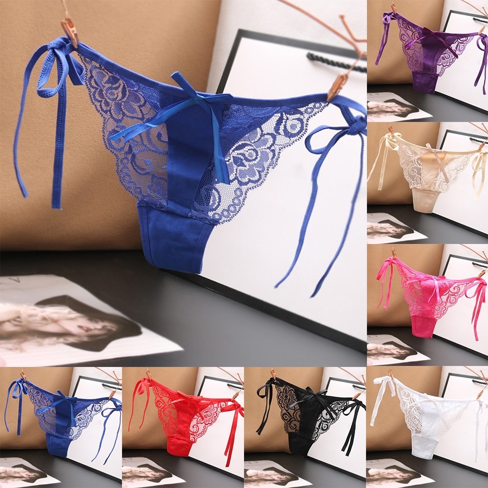 Stylish Lace Thongs for Women Sexy G String Panties Breathable Lingerie ...
