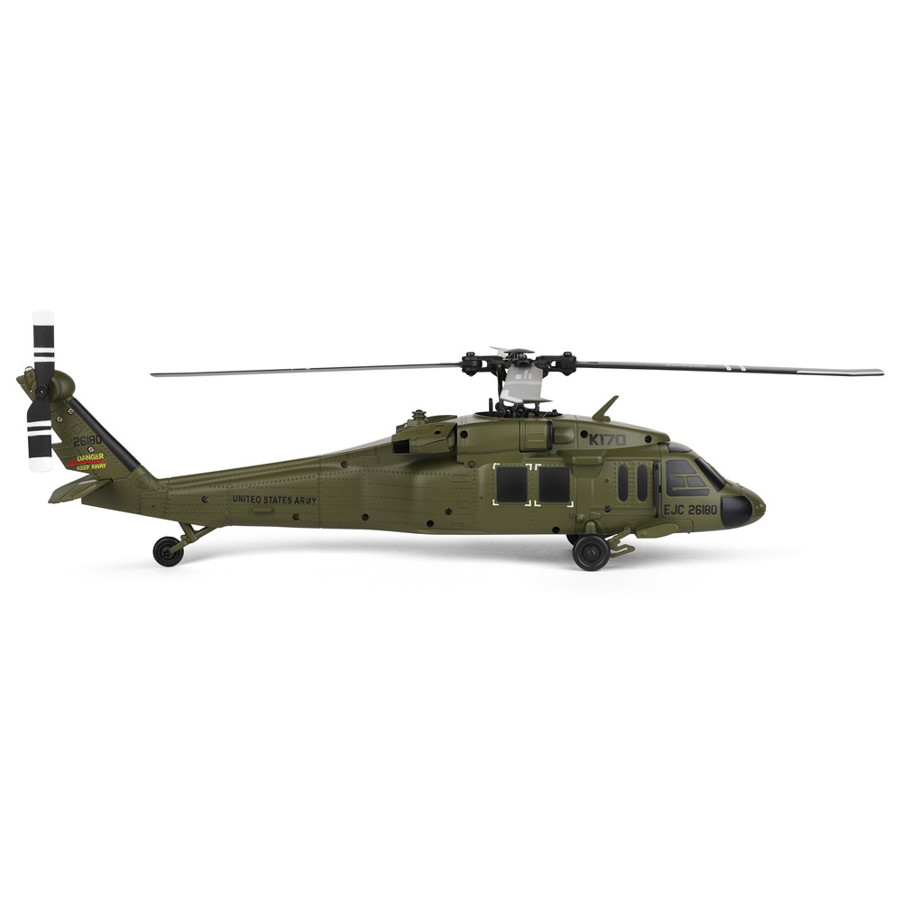 Wltoys K170 RC Helicopter UH-60L Black Hawk Dual Brushless 6-Axis Gyro ...